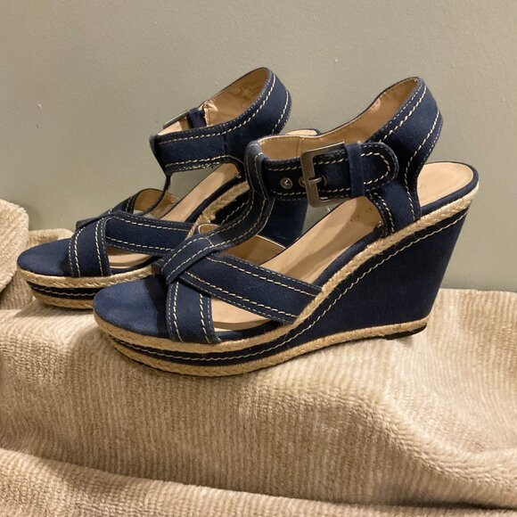 Pesaro Espadrille Platform Wedge Heel Sandals - Size 9 Shoe - Picture 4 of 4